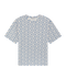 Conrad T-Shirt Shell Print - Blue/Off White