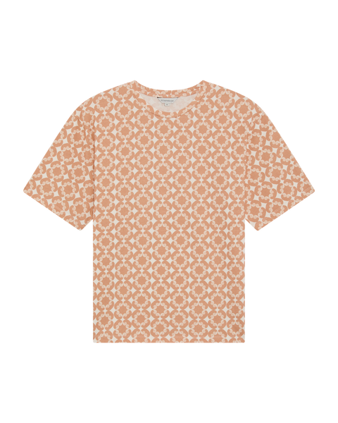 Conrad T-Shirt Shell Print - Pink/Off White