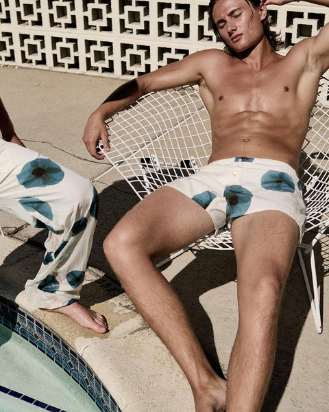 Bobby Boxer Shorts - Mid Blue/White
