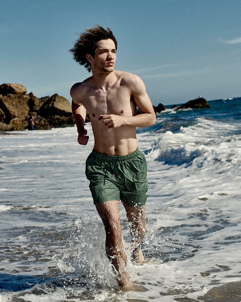 Line Shorts - Khaki/Green