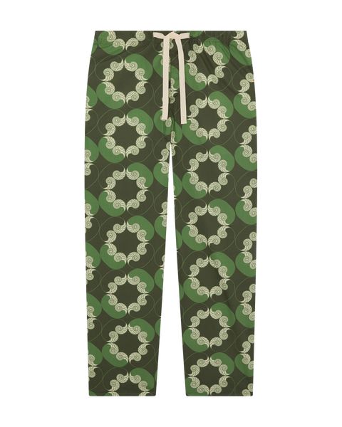 Grayson Trousers Shell Print - Khaki/Green