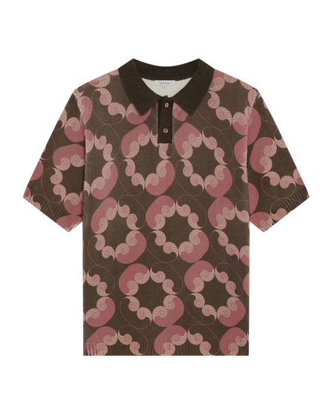 Matteo Knit Shell Print - Brown/Pink