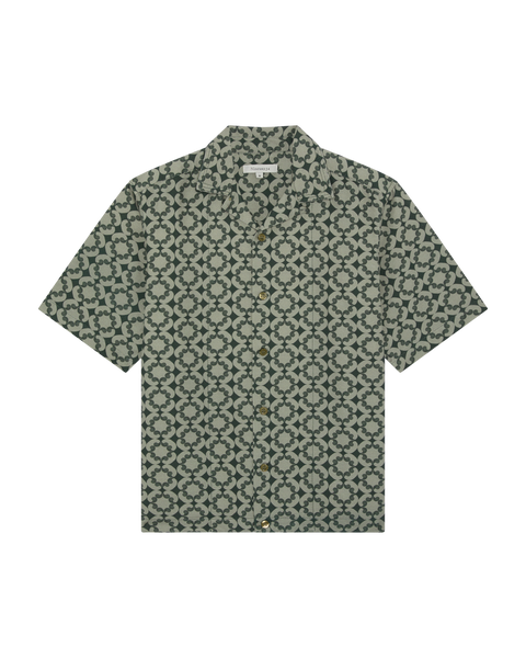 Mo Overshirt Shell Print - Grey/Khaki