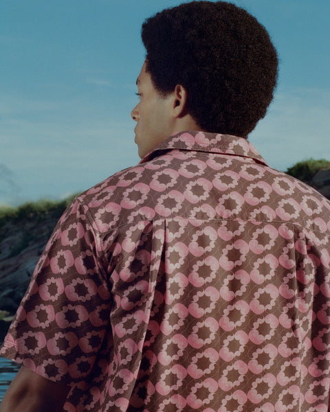 Mo Overshirt Shell Print - Brown/Pink