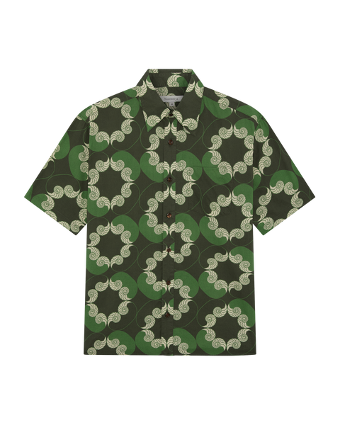Remy Short Sleeve Shirt Shell Print - Khaki/Green