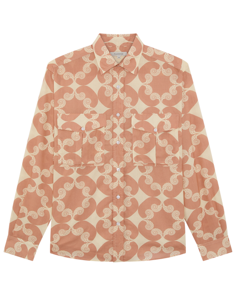 Cairo Shirt Shell Print - Pink/Off White