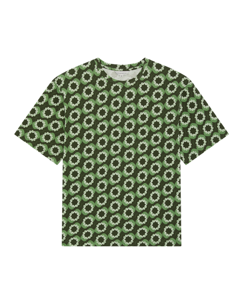 Conrad T-Shirt Shell Print - Khaki/Green