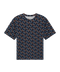 Conrad T-Shirt Shell Print - Navy/Brown