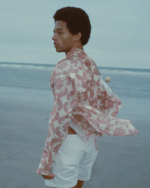 Cairo Shirt Shell Print - Pink/Off White