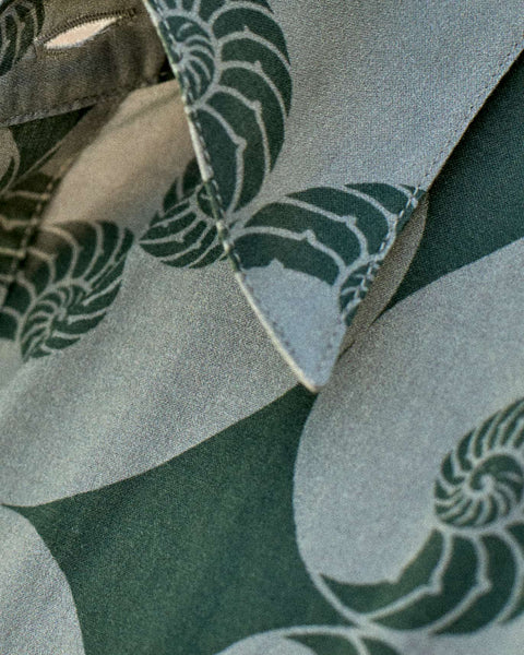 Remy Short Sleeve Shirt Shell Print - Grey/Khaki