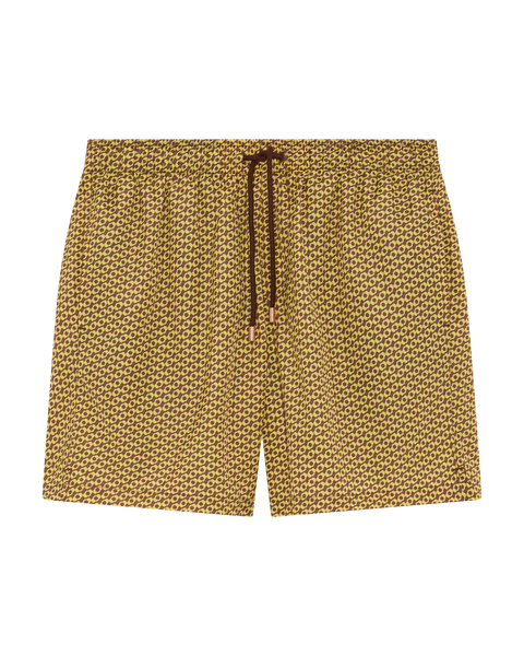 Line Shorts - Brown/Yellow