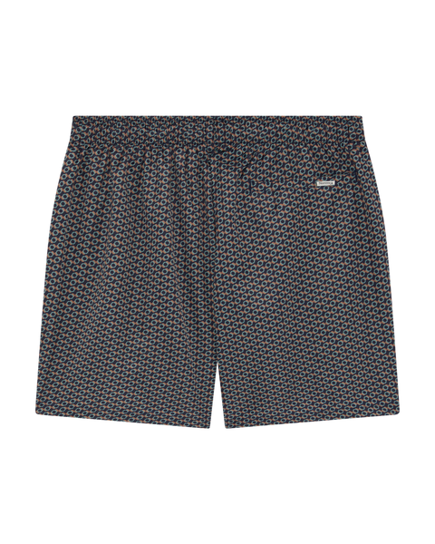 Line Shorts - Navy/Brown