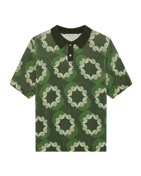 Matteo Knit Shell Print - Khaki/Green