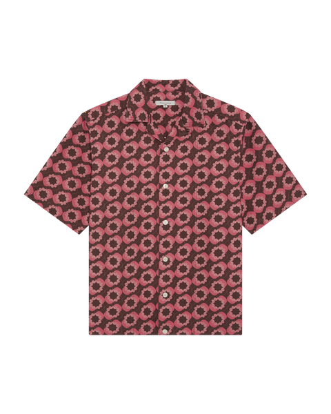 Mo Overshirt Shell Print - Brown/Pink
